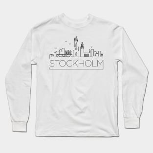 Stockholm Minimal Skyline Long Sleeve T-Shirt